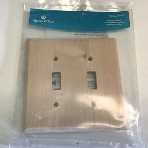 Brainerd Double Switch Plate Cover Wood